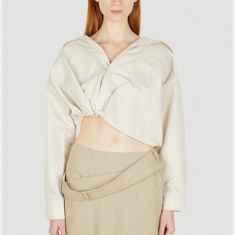 Jacquemus La Camise Majean top in tan